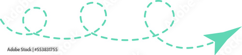 Dashed line arrow