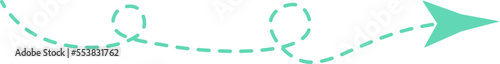 Dashed line arrow