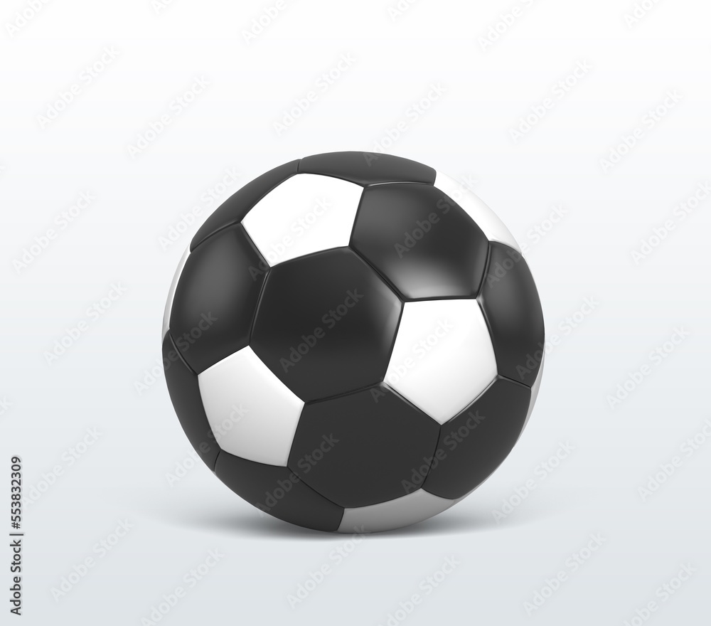 Obraz premium Classic football or soccer ball on desk