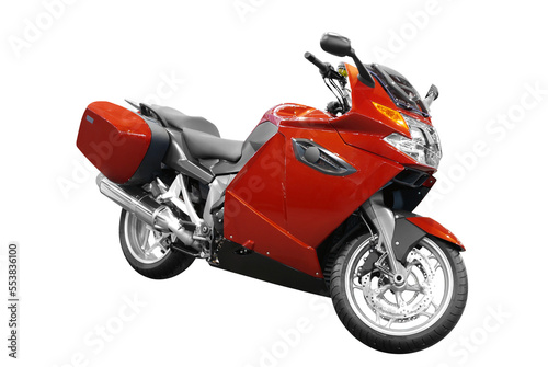 red fast motorbike transparent