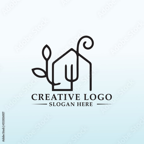 logo for New Farm modern design with old school technicians