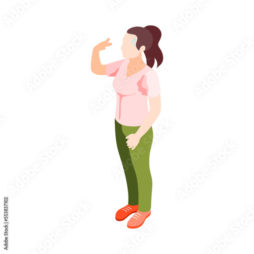 Sweating Woman Diabetes Composition