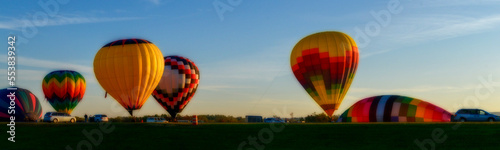 Hot Air Balloons lifting off in the morning © dfriend150