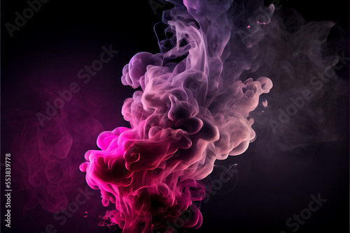 Mystical Neon Smoke - AI Generated