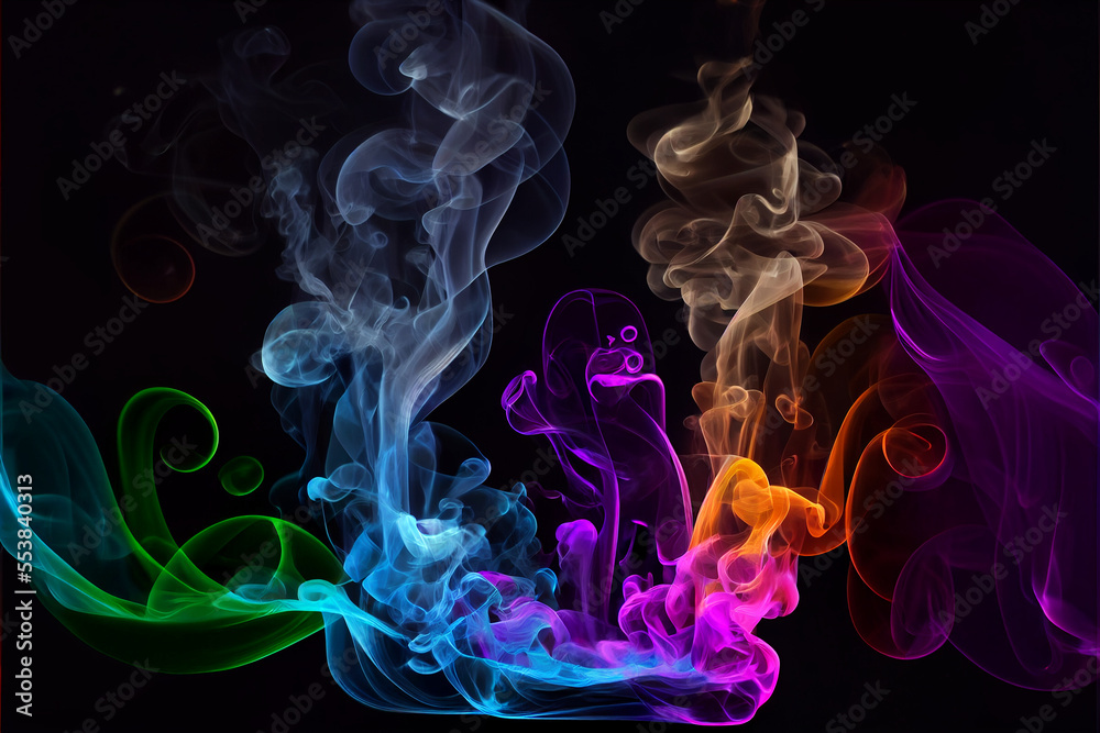 Mystical Neon Smoke - AI Generated Mystical Neon Smoke - AI Generated
