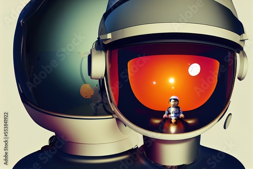 Astronaut helmet. Generative AI