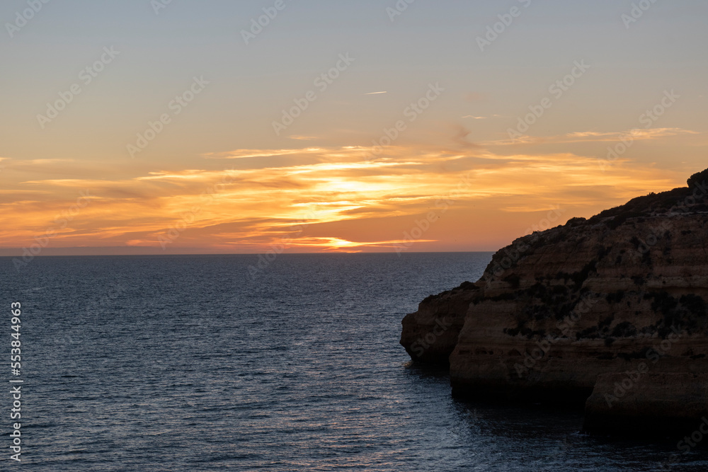 sunset over the sea