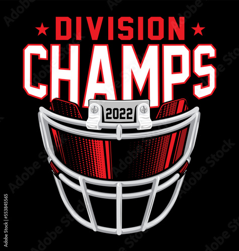 Division champs football helmet facemask with visor
