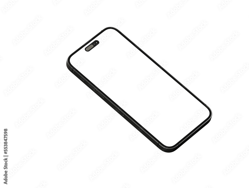 3d smartphone with blank screen isolated 3d smartphone with blank screen isolated