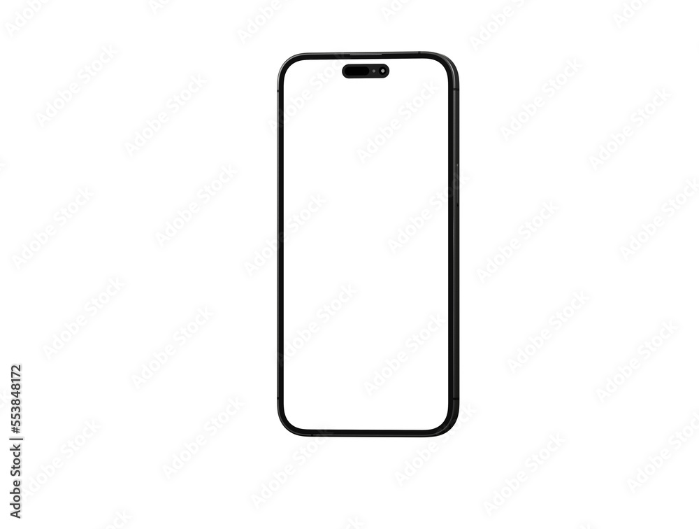 Smartphone frameless blank screen mockup Smartphone frameless blank screen mockup
