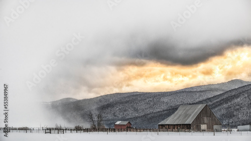 Barn in the mountains