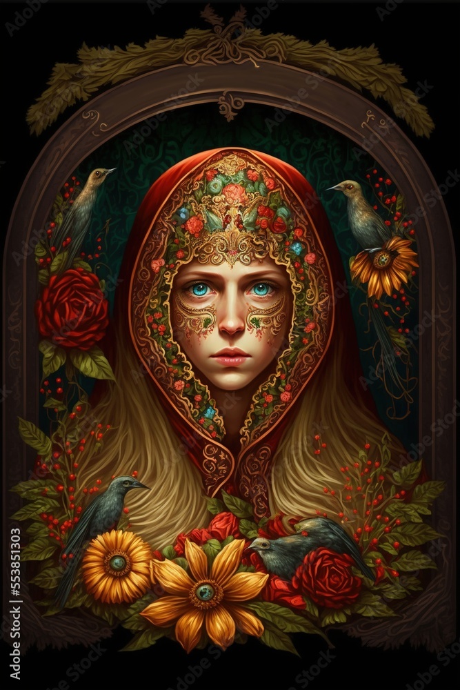 Fototapeta premium Matryoshka illustration made with Generative AI 