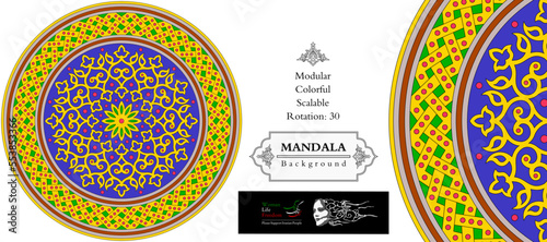 Mandala frame persian iranian arabic turkish islamic hindi indian tibetan traditional colorful vector pattern texture vintage ornate retro elegant ornamental borders frames floral ornaments tazhib 07