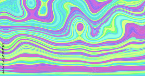 Image of purple and green liquid pattern moving on seamless loop
