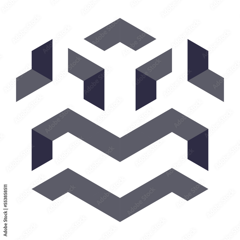 Hexagonal Packed Triangles 3d illusion abstract illustration Hexagonal Packed Triangles 3d illusion abstract illustration