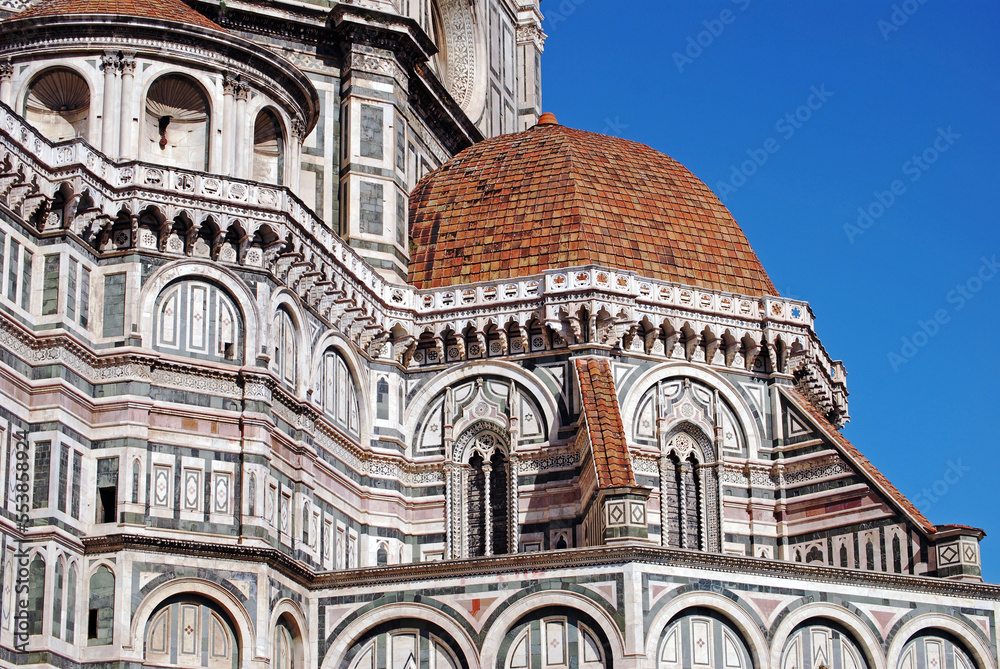 Detail, Cathedral of Santa Maria del Fiore, Florence, Italy.
