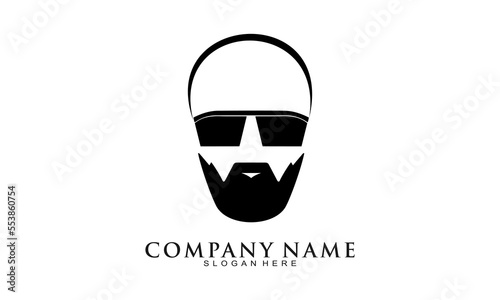 Bald head people vector logo