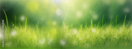 Abstract spring background or summer background with fresh grass 