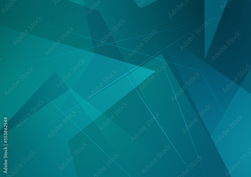 Obraz premium Modern simple minimalist colorful green gradient abstract background with wave lines