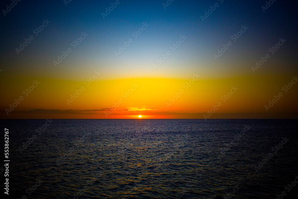 Sunset Over the Sea on East Coast Sunset Over the Sea on East Coast