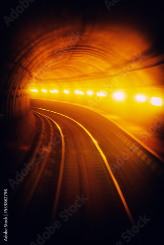 rail road tunnel at speed