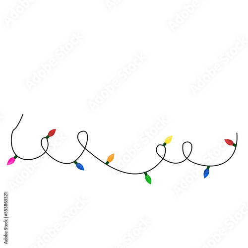 Christmas light clipart illustration