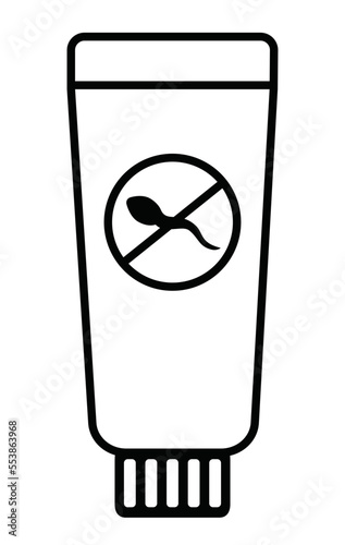 spermicide icon, contraceptive gel, spermicide vector illustration, black, transparent background, contraception photo