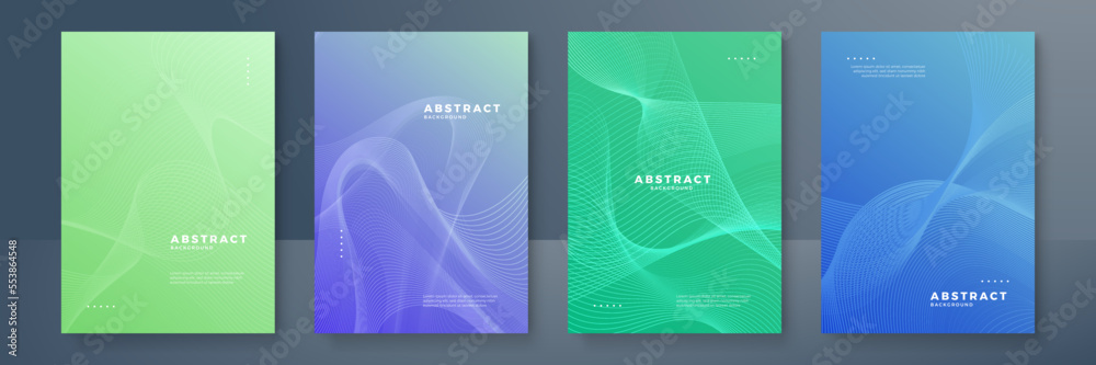 Modern abstract covers set, minimal covers design. Colorful geometric background, vector illustration.