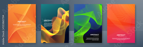 Modern abstract covers set, minimal covers design. Colorful geometric background, vector illustration.