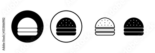 Burger icon vector illustration. burger sign and symbol. hamburger