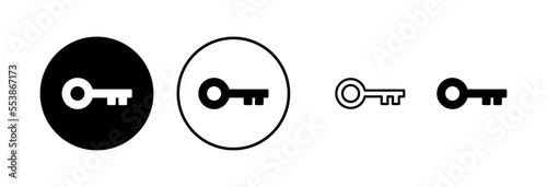 Key icon vector illustration. Key sign and symbol.