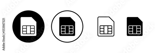 Sim card icon vector illustration. dual sim card sign and symbol