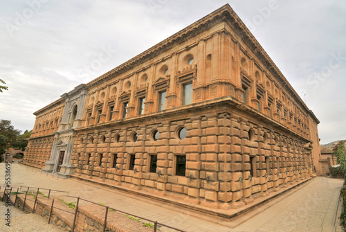 Palace of Charles V in the Alhambra area of ​​Granada, Spain