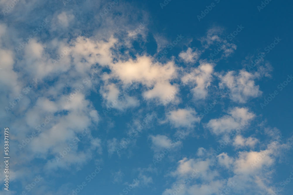 Blue sky background with clouds