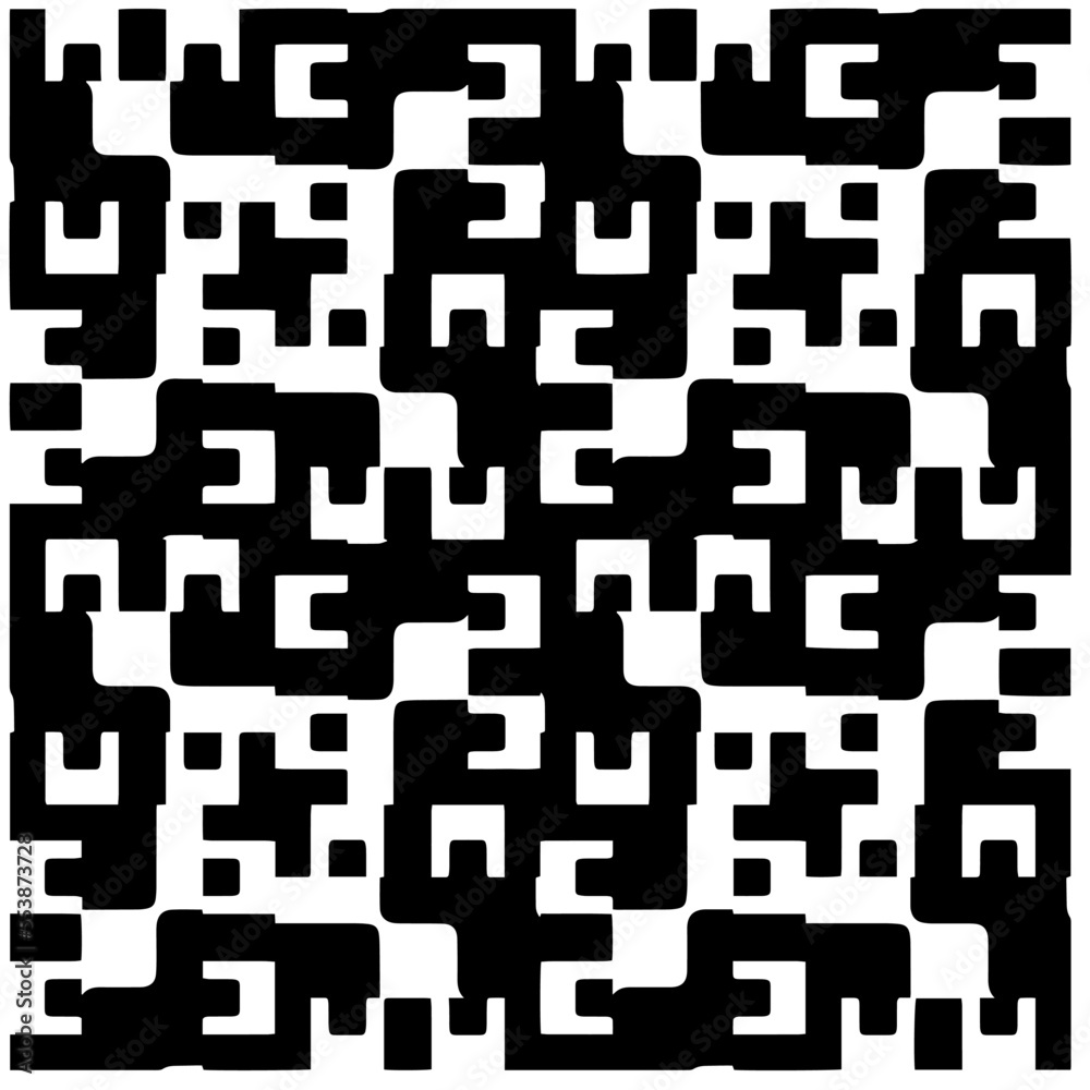 Vector pattern in geometric ornamental style. Black and white pattern. Vector pattern in geometric ornamental style. Black and white pattern.