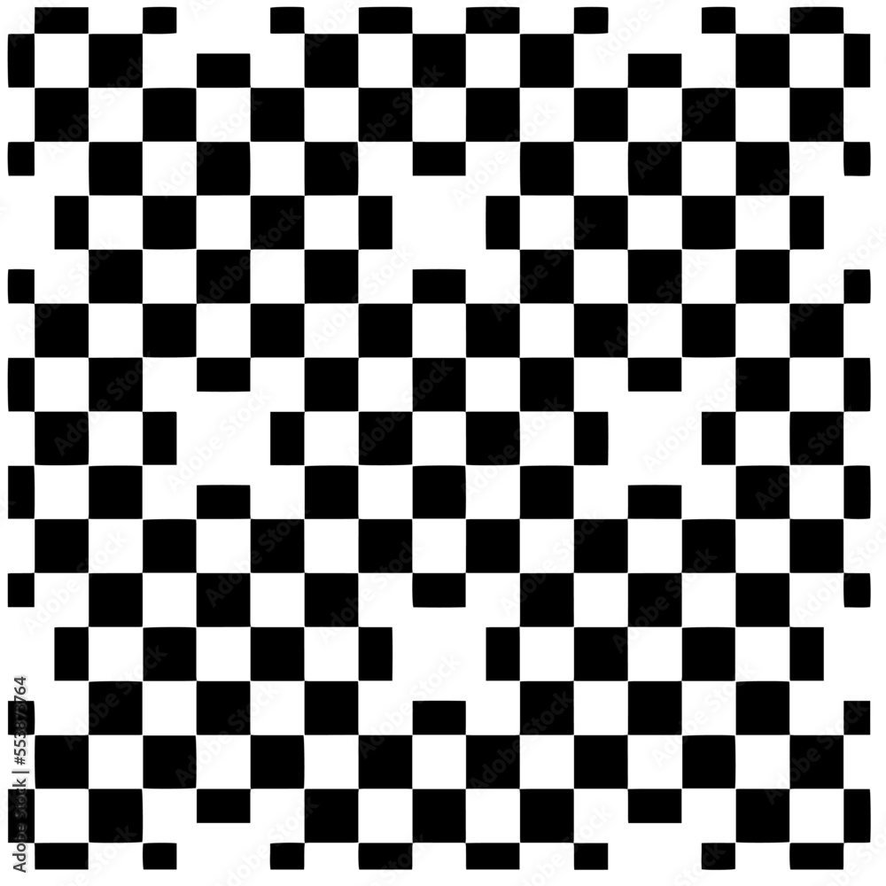 Fototapeta premium Vector pattern in geometric ornamental style. Black and white pattern.