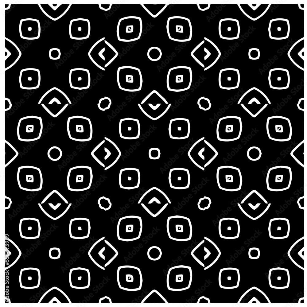 Vector pattern in geometric ornamental style. Black and white pattern. Vector pattern in geometric ornamental style. Black and white pattern.