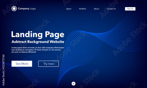 Gradient abstract background. Landing Page. Template for websites or apps. Modern design. Abstract vector style