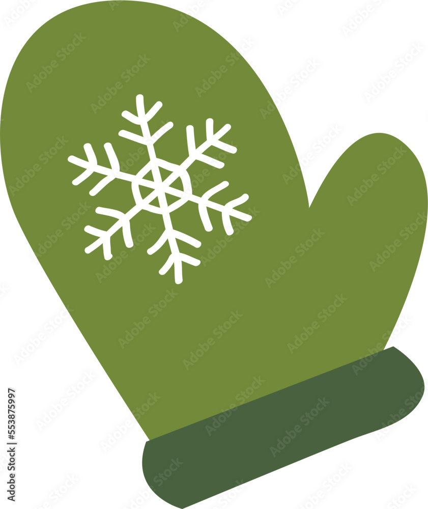 Christmas Gloves, Mittens, green