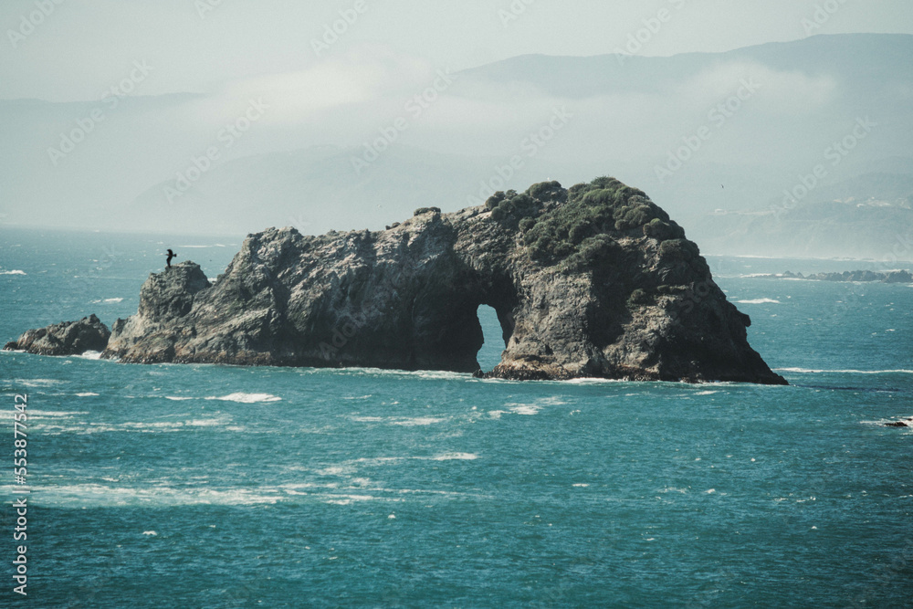 Naklejka premium landscapes of rivers and volcanoes around the world colorful