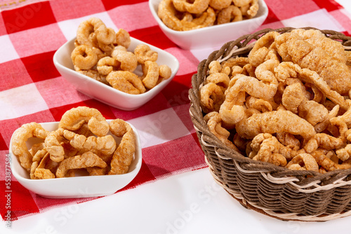 Pork snacks made from crispy pork skin