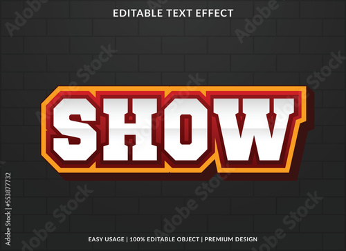 show editable text effect template use for business logo and brand