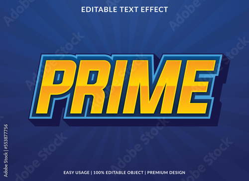 prime editable text effect template use for business logo and brand