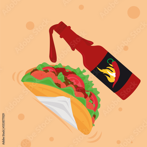 spicy taco,food,spicy,red