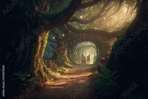 Fantasy Forest Pathway AI Generated  © Basilix Digital 
