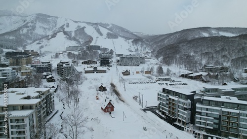 Niseko, Japan - December 15, 2022: The Winter Season in Niseko Hokkaido photo