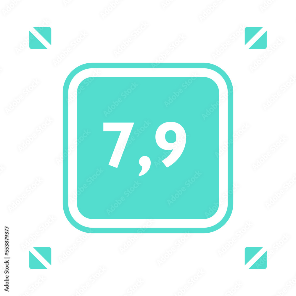Numeric decimal icon vector design templates Numeric decimal icon vector design templates