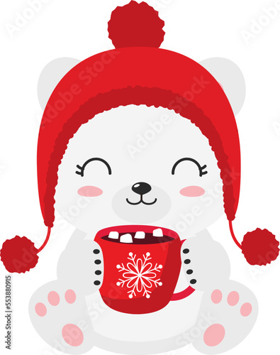 Christmas Polar Bear, Winter