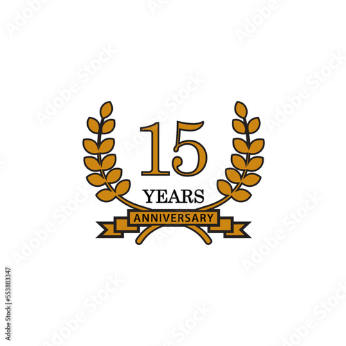Anniversary icon vector logo design illustration