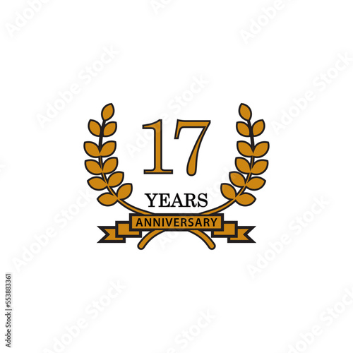 Anniversary icon vector logo design illustration